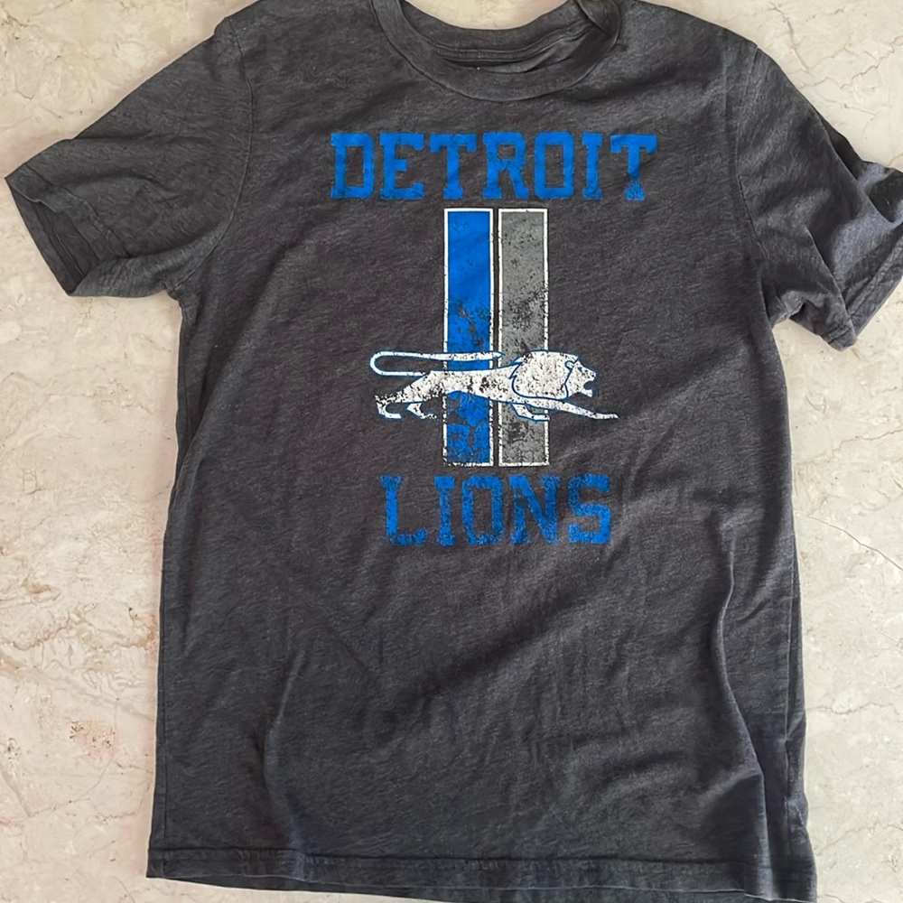 Detroit Lions Football T Shirt grey short sleeve sm/med